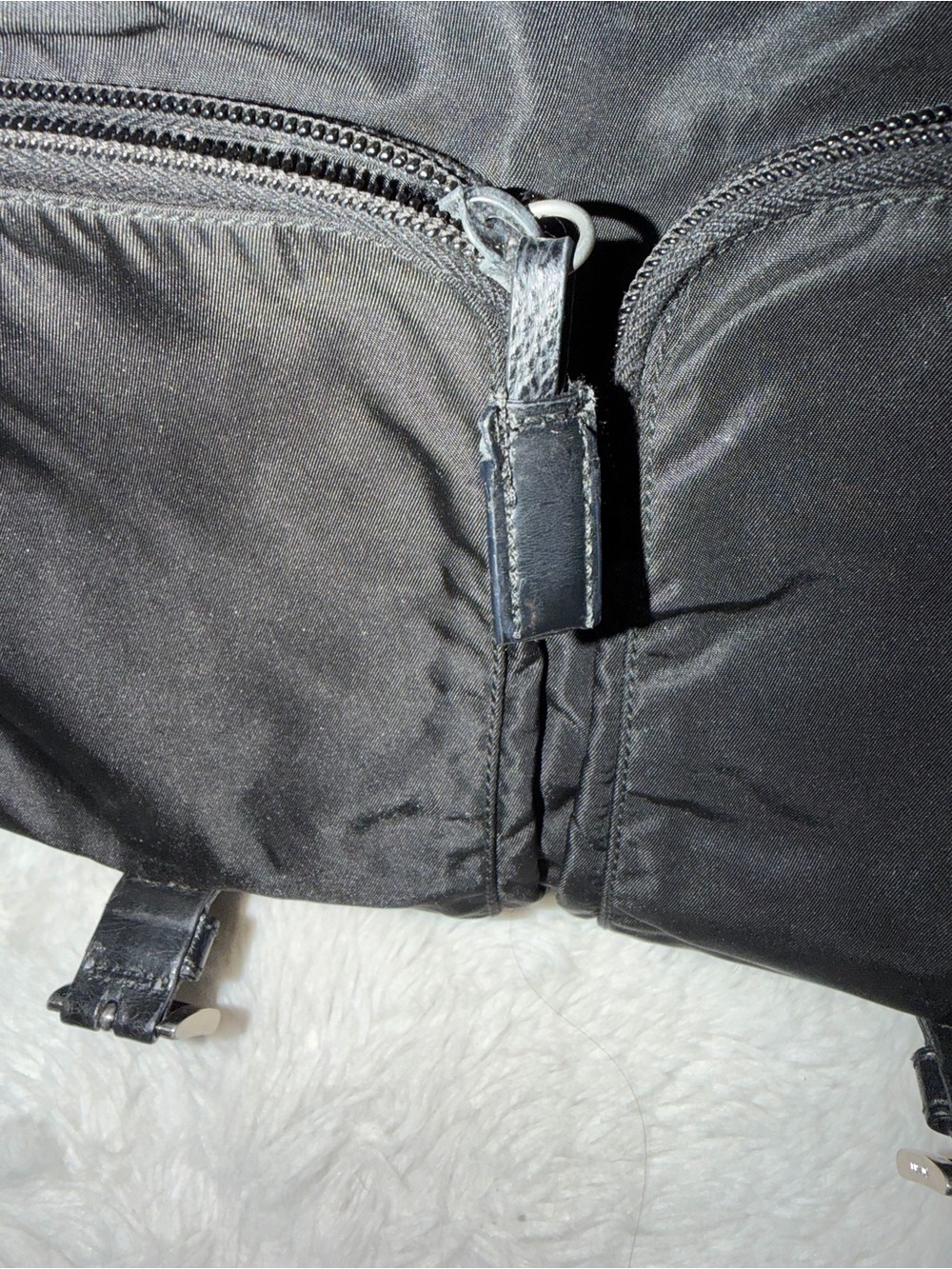 Prada Vintage Black Tessuto Nylon Messenger Bag- GOOD CONDITION - Picture 12 of 16